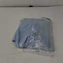 Memoriesea Women's Vintage Church Ruffle Sleeve Ruched Bodycon Work Midi Pencil Dress (Medium, Light Blue)