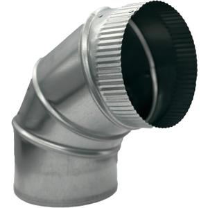 4" Adjustable Duct Elbow 90 Degree HVAC - Galvanized Sheet Metal 28-Gauge Duct Connector - Ideal for Round Tube Air Ventilation & Vent Pipe Ductwork (4 Inch)