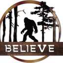 Tandefio Big Foot Sasquatch Gifts Big Foot Wall Art Yard Decor Metal Sign Sasquatch Garden Statue Ornament Gifts Decorations for Dad Mens Home Garden(Classic Color)