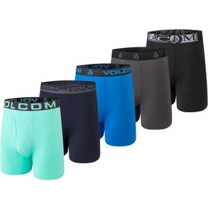 Volcom Mens Boxer Briefs Poly Spandex Performance Boxer Briefs Underwear (XL)