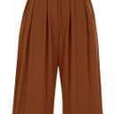 PRETTYGARDEN Summer Jumpsuits for Women Dressy Casual | Soft Ribbed Fabric, Crewneck Cap Sleeve, Back Zipper, Pockets, Wide Leg Pants Rompers, One Piece Outfits, Work Office Clothes (S)