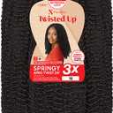 Outre Crochet Braids X-Pression Twisted Up 3X Springy Afro Twist 24" (1-pack, 1B) (Jet Black)