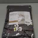 Soft Brushed Microfiber Duvet Cover Set with Zipper Closure and Corner Ties, Plum Blossom Branch Floral Printed Pattern, Grey and White Color, Reversible Design, King Size(104x90 Inches)