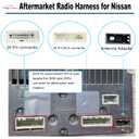 16Pin ISO Aftermarket Radio Harness Adapter for Nissan 2010-2017 with Radio Antenna Adapter, 16Pin Android Car Stereo Wiring Harness with Reverse Cable for Xterra Altima Titan Rogue