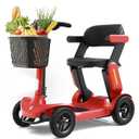S3 Foldable Mobility Scooter for Seniors, Adults - 25 Miles Range, 6mph, 265lbs Loading, Lightweight Powered Mobility Scooter with PAI Safety System & 4 Wheels for Outdoor Travel