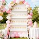5.9 ft 4-Tier Champagne Wall Holder, Elegant Wedding Arch Party Display with Shelves, Champagne Holder for Wedding, Birthday Party,Anniversary Celebration Decor(PVC)
