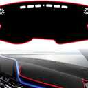 PGTOPONE Custom Fit Dashboard Black Center Console Cover Dash Mat Protector Sunshield Cover Pad Carpet for 2017 2018 2019 2020 Toyota CHR CH-R (Red)