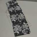 LuLaRoe TC Leggings Floral Houndstooth White on Black TC
