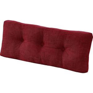 downluxe Indoor Bench Cushion for Indoor Furniture, Non-Slip Tufted Overstuffed Textured Foam Bench Seat Cushion, 1 Pack, 36" X 14" X 4", Red