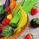 Woration 30pcs Plastic Artificial Fruit Fake Vegetables Simulation Foam Mini Fruits Set Lifelike Food Model Table Decoration Christmas Home Faux Photoshoot Garnish Festival