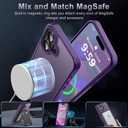 Newfuture Designed for iPhone 16 Case with Magnetic [13 FT Military Drop Protection] [Compatible with Magsafe] Slim Translucent Matte Shockproof with Anti-Fingerprint Phone Case, Deep Purple