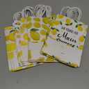 Yeaqee 24 Pcs Lemon Gift Bags with Handle Yellow Gift Bags Summer Fruit Candy Treat Goodie Pouches Wrapping Fresh Lemon Paper Pouches for Summer Wedding Birthday Party Supplies