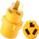 Kanayu NEMA 10-50P to 10-30R Dryer Adapter 3 Prong 50amp Male Plug to 30 Amp Female Connector Adapter, Dryer Receptacle for Old Style(Yellow)