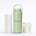 22oz Portable Breast Milk Cooler Bottle Milk Cooler for Breastmilk, 24H+ Cooling, with 2 BPA-Free Bottles with Measurement Marks, Travel Essential for Outdoor Breastfeeding & Pumping