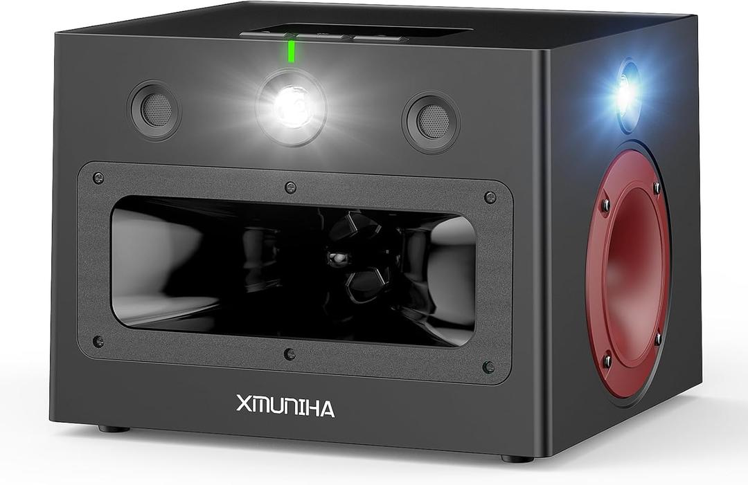 High Power Ultrasonic Mouse Repellent, Plug-in and Bionic Cat-Call Rodent Detterent, Pest Repellent for Buildings, Garages, Attics, Warehouse, Restaurant, Supermarket, Coverage up to 6000 Square Feet (Black)