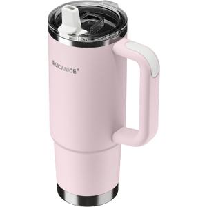 For Travel & Gym  Never Drink from a Moldy Lid Again: 30oz Hygienic Tumbler, 100% Leakproof Lid & Removable Foldable Spout. Reinforced Base, Fits Cup Holders- Pink Sand