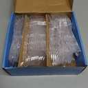 AmazDisposable Clear Plastic Cutlery Set, Premium Quality, Strong, 192 Count, Large Combo Pack Forks, Spoons and Knives