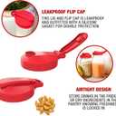 Masontops Multi Top - 2PK - Wide Mouth Mason Jar Lids with Pour Spout and Flip Cap  Sip, Pour, Store & More - Pour Spout Lid - Jar Not Included (Red)