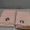 MIULEE Baby Pink Blackout Curtains - Bedroom Window Treatment Curtains Thermal Insulated Room Darkening Drapes for Living Room Kitchen Grommet Top Light Blocking Drapery, 40 x 45 Inches Long, 2 Panels