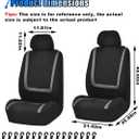 LAINLOY 2 Pack Car Seat Covers, Breathable Seat Protectors, Anti-Slip Driver Seat Cover, Comfortable Front Seat Cover Set Universal Fit for Truck, SUV, Sedan, Airbag Compatible (Black&Gray)