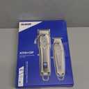 GLAKER Hair Clippers for Men Professional - Cordless Clippers and Trimmers Set, Complete Barber Kit for Hair Trimming & Beard Grooming, Mens Haircutting Kits for Blending & Fade Cuts (Silver)