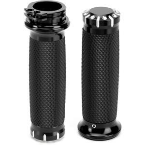 1 Inch/25mm Motorcycle Handlebar Grips Cable Throttle Hand Grips for Harley Touring Softail Dyna Sportster Street Glide Cruisers Choppers