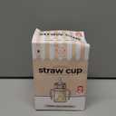 GROSMIMI Flip Top Spill Proof Sippy Cup, PPSU, BPA Free, 6 oz, Stage 2 Straw for Toddlers (Cherry)