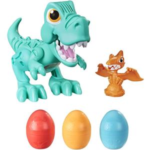 Play-Doh Dino Crew Crunchin' T-Rex Toy for Kids 3 Years and Up with Funny Dinosaur Sounds and 3 Eggs, 2.5 Ounces Each, Non-Toxic