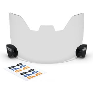 Football Visor for Helmet with Anti-Fog Clear Shield, Scratch-Resistant, UV Block Youth Football Visor Includes 6 Stickers, Carrying Pouch, Visor Clips, Universal Fit for All Helmets