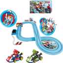 Carrera First Nintendo Mario Kart Slot Car Race Track - Includes 2 Cars: Mario and Luigi - Battery-Powered Beginner Toy Racing Set for Kids Ages 3 Years and Up