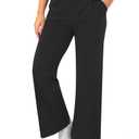 Wide Leg Work Pants for Woman Stretchy Office Slack Dress Pants Business Trousers with Pockets, XL