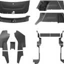 LUCKEASY 17PCS Interior Suits for Tesla Model Y Juniper 2025+ Front & Rear Door Threshold Protector | Center Console Anti-Kick Pad | Tailgate Mat & Bumper Guard | Rear Trunk Side Protective Cover