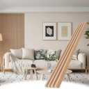 WPC Wood Slat Wall Panels, 8 Pack 95 x 6 Accent Slat Wood Slats for Wall and Ceilings, Acoustic Panels for Interior Wall Modern Dcor, Oak