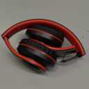 Fragolucyou Wireless Bluetooth Headphones-Colorful Lights, Large Battery Capacity, Foldable, Bluetooth 5.0, 10 m Range, Stereo Surround, Built-in Microphone, Comfortable affixed Ears (Black-red)