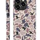 SmaMZ for iPhone 16 Pro Max Case, TL2 Duck Camouflage B7 Shockproof Rugged Cover Dual Layer Soft TPU Hard PC Bumper Case