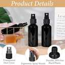 100 Pcs 2oz Black Spray Bottles, Fine Mist Refillable Travel Size Plastic Spritzers - Leak Proof Mini Mister for Cleaning, Hair, Essential Oils & Perfume