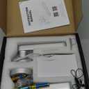 HEIXSMT Fingerprint Door Lock, Biometric Lock with Keypad, Silver, Suitable for Home, Apartment, Office, Bedroom