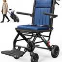 Transport Wheelchair for Adults & Seniors, Blue