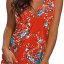 Womens Summer Tank Tops Cami Shirts Plus Size Womans Sleeveless Red 3XL