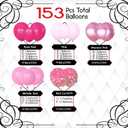 Archloon Pink Balloons Arch Kit, 157Pcs Hot Pink Balloon Garland Kit Metallic Rose Gold Confetti Balloons for Birthday, Wedding, Princess Theme, Engagements, Baby Shower, Anniversary Party Decoration