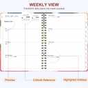 2026 Planner, Weekly and Monthly Calendar Agenda Book, Jan 2026 - Dec 2026, Hardcover Planning Academic Planner for Office School Supplies and Desk Accessories - A5 (6.3'' x 8.5'') (Cozy Cats)