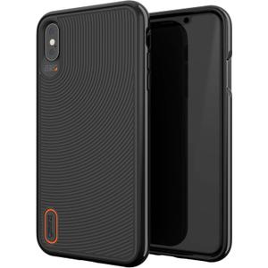 Gear4 Battersea Hardback Phone Case with Advanced Impact Protection [ Protected by D3O ], Glass Back Protection, Compatible with iPhone XS Max - Black