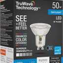 Sylvania LED TruWave Natural Series PAR16 Light Bulb, 50W Equivalent Efficient 6W, GU10 Bi-Pin Base, Dimmable, 5000K, Daylight - 1 Pack (40933)