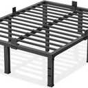 California King Size Bed Frame 14 inch High 3500 lbs Heavy Duty Metal Platform Mattress Foundation with Steel Slat Support/No Box Spring Needed/Noise Free/Non-Slip/Easy Assembly