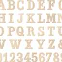 4 Inch 142 Pieces Wooden Letters & Numbers for Crafts Unfinished Wood Alphabet ABC & Numbers 0-9 for Wall Decor