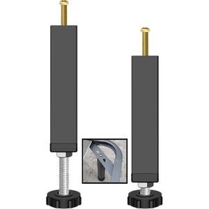 2Pcs Adjustable Bed Frame Center Support Leg, Steel Bed Frame Center Slat Support Legs Replacement, Sofa Furniture Cabinet Feet,Bed Rail Support for Wooden Bed (Height: 7.8 to 10.6 inch)