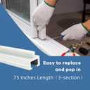 75" Aluminum Sliding Screen Door Track Replacement Repair Kit