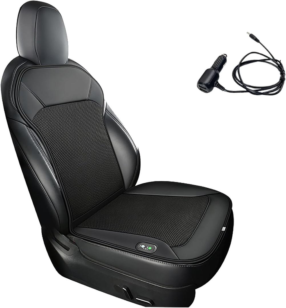 ICY Seat - ICY Seat Car Cooling Cushion, ICY Seat Cover, Ventilated Seat Cushion Fan with 12 Fan & 6-Mode Massage, The Icyseat for Cars- Stay Cool, Drive Comfortable (10Fan+Message)