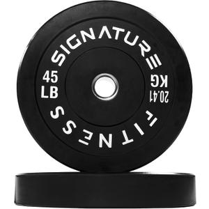 Fitvids Olympic Bumper Plates Set, 2" Weight Plates for Strength Training & Weightlifting, Paris or Set or Set with Barbell, Multiple Options (Black)