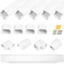 LyPrem 10Ft Mini Split Line Set Cover 3" PVC Line Cover Kit for Mini Split and Central Air Conditioner & Heat Pump(White)